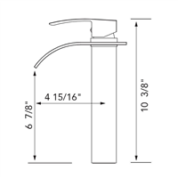 (image for) Pelican PL-8136 Single Hole Vessel Bathroom Faucet - Brushed Nickel